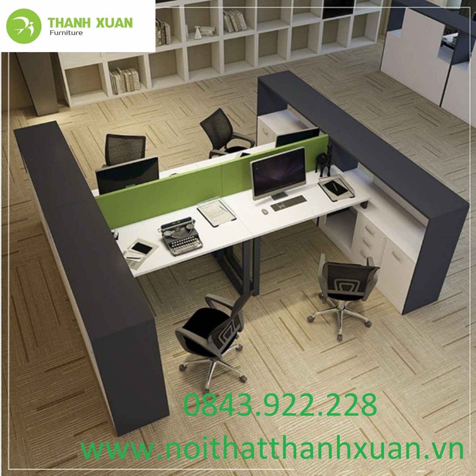Bàn làm việc văn phòng dành cho Nhân viên cao cấp BNVM001 – Nội Thất ...